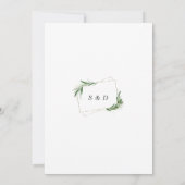 エレガント オリーブゴールドの結婚式「オイエスウィディッド」 招待状 (裏面)