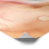 エレガント オレンジ インク ブラック ブライダル シャワー ウェルカム ポスター (角)