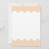 エレガント オレンジ シェブロン 卒業パーティー 招待状 (裏面)
