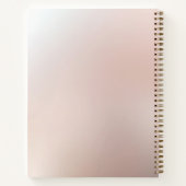 エレガント オレンジ ピーチ フローラル ノートブック (裏面)