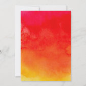 エレガント オレンジ フラワーのブーゲンビリア イタリア ウェディング 招待状 (裏面)