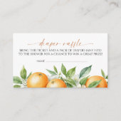 エレガント オレンジ フラワーディーパーラッフル エンクロージャーカード (正面)