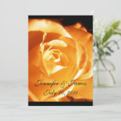 エレガント オレンジ ローズ ウェディング 招待状 (スタンド正面)