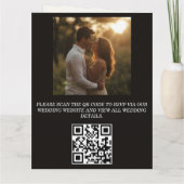 エレガント・オールドマネーの折りたたみ式結婚式御礼カード サンキューカード (裏面)