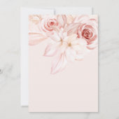 エレガント オー ベイビー ブラッシュ フローラル ベイビー シャワー 招待状 (裏面)