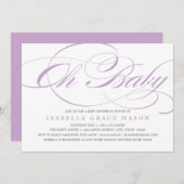エレガント オー ベイビー | ベビーシャワーの招待状 招待状 (正面/裏面)