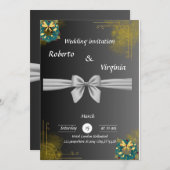 エレガント&カスタマイズ可能な結婚式招待状 シーズンカード (正面/裏面)