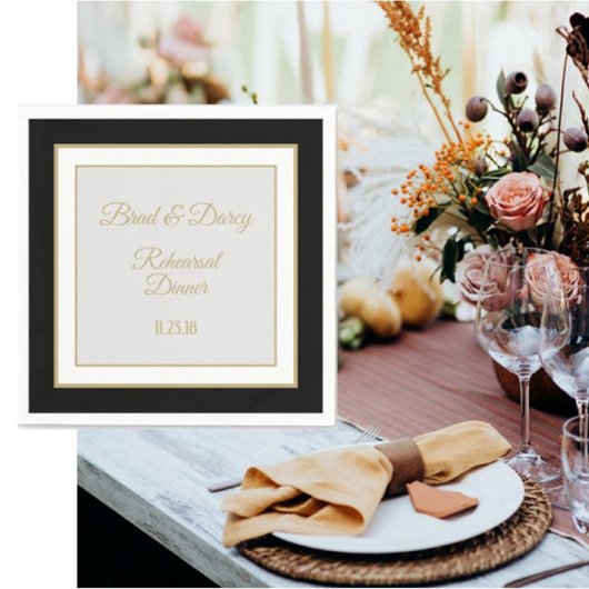 エレガント!カスタムリハーサル スタンダードカクテルナプキン