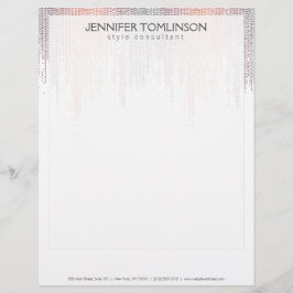 エレガント カラフル コンフェッティ レイン パターン レターヘッド