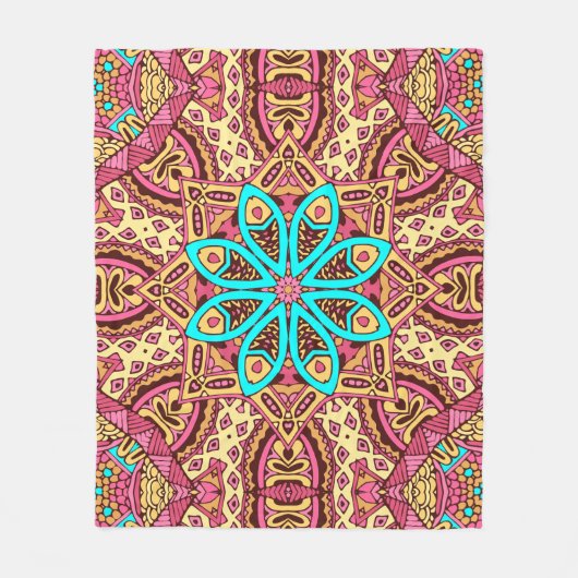 エレガント カラフル シームレス パターン シャワー カーテン フリースブランケット (正面)