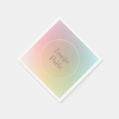 エレガント カラフル テンプレート カリグラフィー スクリプト スタンダードカクテルナプキン (角)