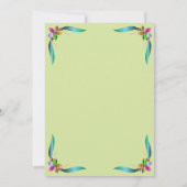 エレガント カラフル ローズ シャイニー ボヘミアンフラワー ウェディング 招待状 (裏面)