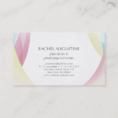 エレガント カラフル ロータス ヨガ メディテーション インストラクター 名刺 (裏面)