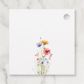 エレガント カラフル ワイルドフラワーズ ウェディング サンクス フェイバータグ (裏面)