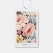 エレガント,カラフル,ヴィンテージの結婚花 ギフトタグ (裏面)