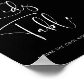 エレガント&キッモダンズ結婚ブラックテーブル記号 ポスター (角)