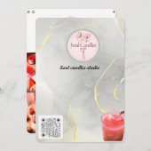 エレガント キャンドル ビジネス カード | ソウル キャンドル スタジオ (正面/裏面)