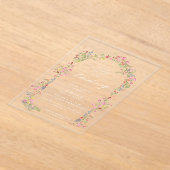 エレガント《キリスト教》洗礼式や命名式フローラ春アーチ アクリル招待状 (レイダウン)