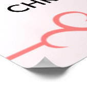 エレガント《キリスト教》洗礼式や命名式日イベントパーティーウェルカムサイン ポスター (角)