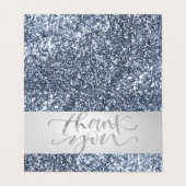 エレガント，ギッターストライプサンキューカード 名刺 (外部フラット)