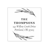 エレガント&クラシックボタニカル差出人住所 ラバースタンプ (インプリント)