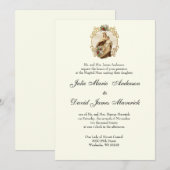 エレガント クラシック カトリック ウェディング マウント カーメル 招待状 (正面/裏面)