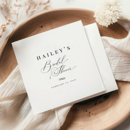 エレガント クラシック カリグラフィー ブライダル シャワー スタンダードカクテルナプキン