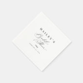 エレガント クラシック カリグラフィー ブライダル シャワー スタンダードカクテルナプキン (角)