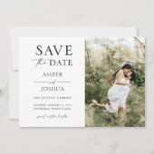 エレガント クラシック フォト ウェディング セーブ・ザ・デート 招待状 (正面)