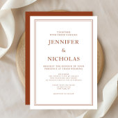 エレガント クラシック フォーマル テラコッタ ウェディング 招待状