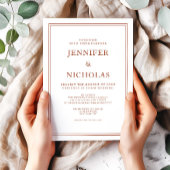 エレガント クラシック フォーマル テラコッタ ウェディング 招待状