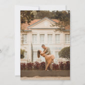 エレガント クラシック ブラック シンプル モダン おしゃれ フォト セーブザデート (裏面)