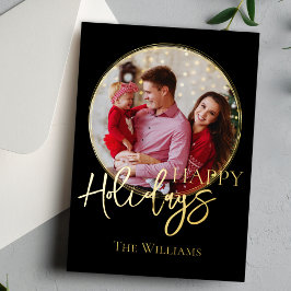 エレガント クラシック ブラック フォト ホリデー カード