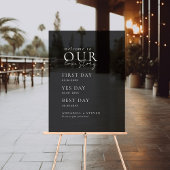 エレガント、クラシック、ブラック、WELCOME TO OUR LOVE STORY アクリルサイン