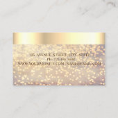エレガント クラシック モダン,ボケ,偽のゴールドの境界線 名刺 (裏面)