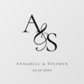 エレガント,クラシック，モノグラム結婚, s ウィンドウサイン (シート)