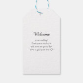 エレガント,クラシック，モノグラム結婚, s ギフトタグ (裏面)