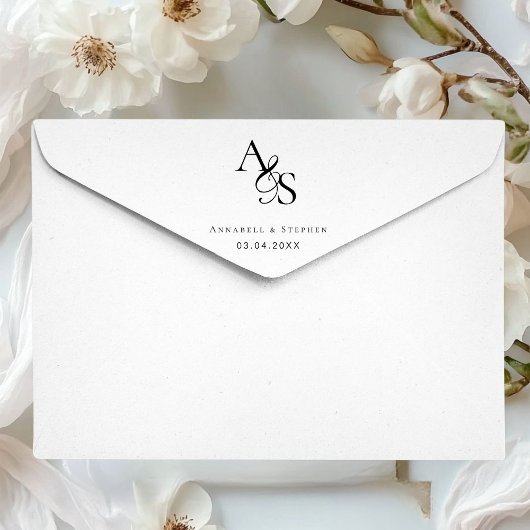 エレガント,クラシック,モノグラム結婚, s ラバースタンプ