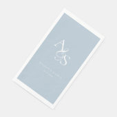 エレガント,クラシック，モノグラム，パウダーブルー結婚ズ (コーナー)