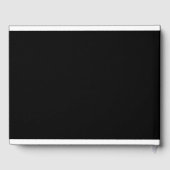 エレガント,クラシック,モノグラム,ブラック,結婚s ゲストブック (裏面)