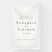 エレガント,クラシック，モノグラム，ホワイトブラック，結婚s 横断幕 (縦)