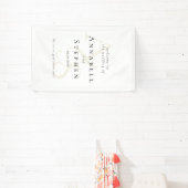 エレガント,クラシック，モノグラム，ホワ結婚イ 横断幕 (インサイチュ)