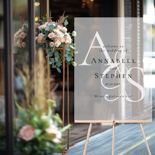 エレガント,クラシック,モノグラム,白結婚, s アクリルサイン