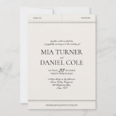 エレガント クラシック ラグジュアリー ヴィンテージ フォト ウェディング 招待状 (正面)