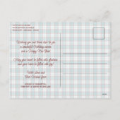 エレガント クラシック ラスティック チェック柄 シーズンポストカード (裏面)