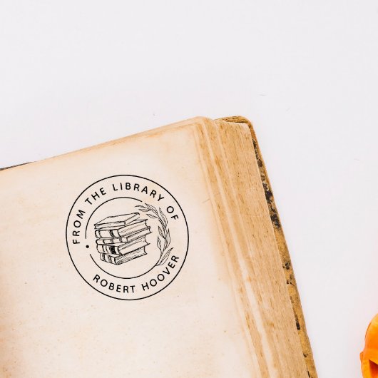 エレガント クラシック リーフ ブック ライブラリー オブ ラバースタンプ