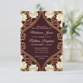 エレガント クラシック ヴィクトリアン ウェディング 招待状 (スタンド正面)