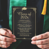 エレガント クラシック 卒業式 招待状