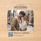 エレガント,クラシック, monogram, 結婚s, Arch, Photo アクリル招待状 (正面)