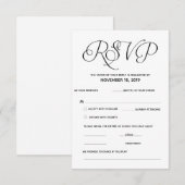 エレガント クラシック RSVP（返信） 付属カード エンクロージャーカード (正面/裏面)